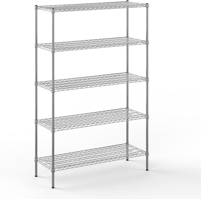 Regal Altair 18" Deep x 48" Wide x 74" Height Wire Shelving Kit | 5-Tier | NSF by Regal+Altair
