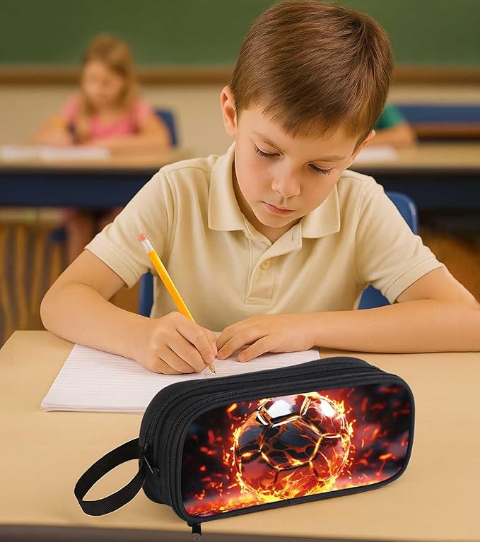 AnySmic Soccer Pencil Case for Boys Girls, Primary Elementary School Large - Image 7