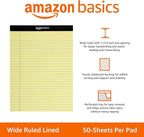 Amazon Basics 50 sheet Wide Ruled Lined Writing Note Pad, 8.5" x 11.75" - Image 2
