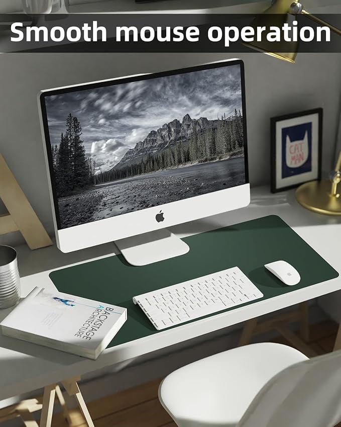 Leather Desk Protector, Non-Slip PU Laptop Mat, Waterproof Writing Pad - Image 4