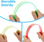 144 Pack 12 Inch Clear Plastic Rulers Bulk, Transparent Assorted Color Rulers - Image 3