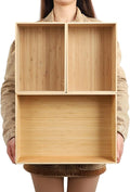 3-Piece Large Bamboo Storage Box Set, 7.1 in High Stackable Deep-Drawer by BAMOTTOCRAFTBAMBOO
