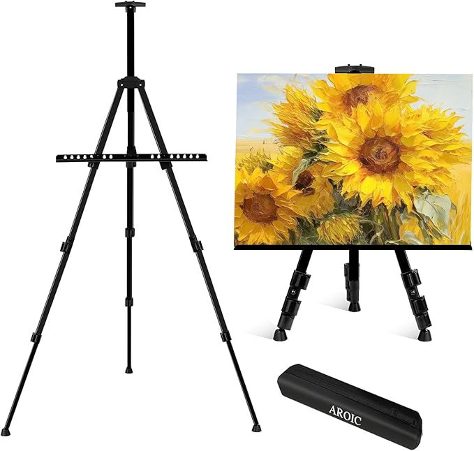 AROIC 17-66 Inch Art Easel Stand, Sturdy Aluminum Tripod by AROIC
