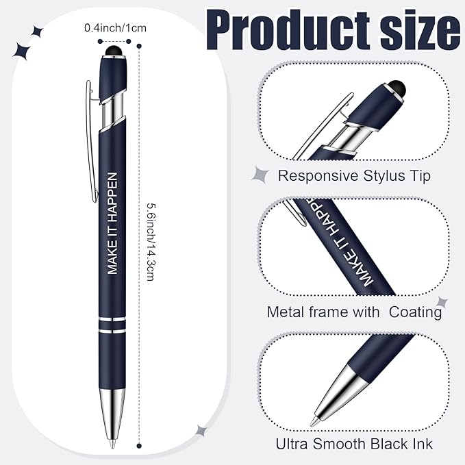 Zonon 12 Pcs Inspirational Pens Bulk Funny Ballpoint Pen - Image 2