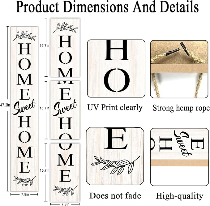 Farmhouse Wooden Welcome Sign Stand - Image 3