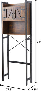 Yak About It® Dorm Hutch - Over the Fridge Organizer - Dark Wood Walnut