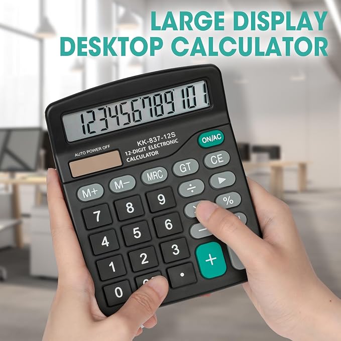 5 Pack Calculator Bulk, 12 Digits Calculators Desktop - Image 6