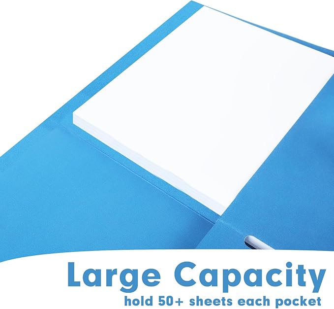 Two Pocket Folders, RAZCC 50 Pack 2 Pocket Folders Fit Letter Size Paper - Image 5