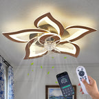 flower modern ceiling fans with lights, low profile, main product view