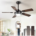 depuley 42-inch ceiling fan with light: walnut ceiling, main product view