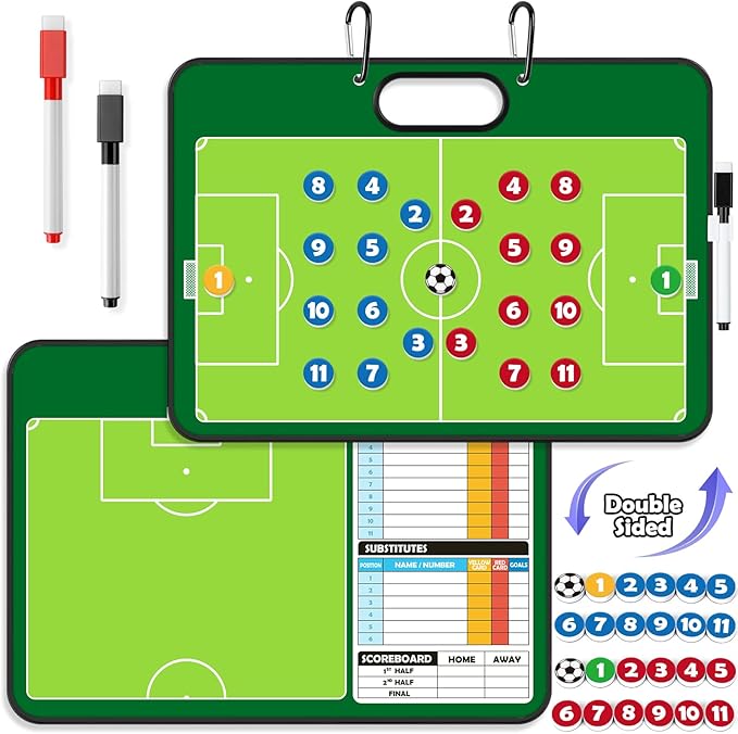 Torlam Magnetic Dry Erase Coach Board, Basketball Coaching Clipboard by Torlam