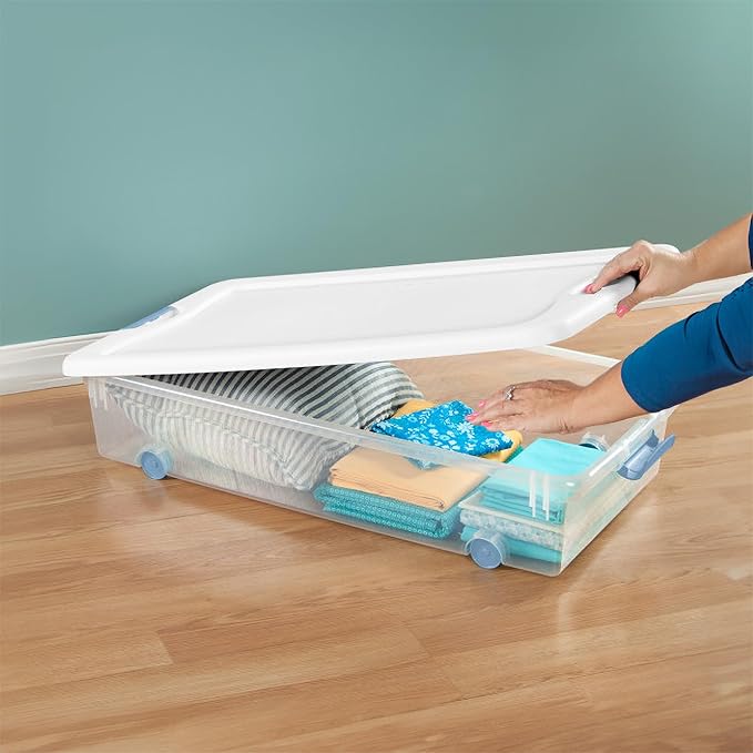 Sterilite 4-Pack Latching Box, Under Bed Storage Bins - Image 6