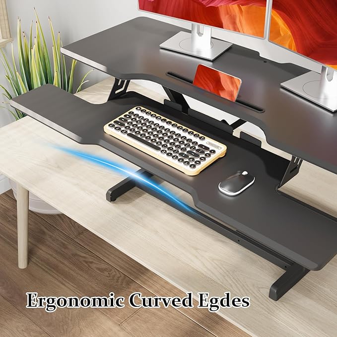 JYLH JOYSEEKER 42 inch Standing Desk Converter, Height Adjustable Desktop - Image 5