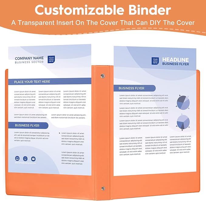 CIXILDTS 6-Pack 1-Inch Round Ring Binder, Standard 3 Ring Binder Fit Letter - Image 5