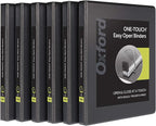 Oxford 3 Ring Binders, 0.5 inch ONE-Touch Easy Open D Rings, Durable Binders by Oxford