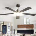 passky 52 inch black sleek ceiling fans with, main product view