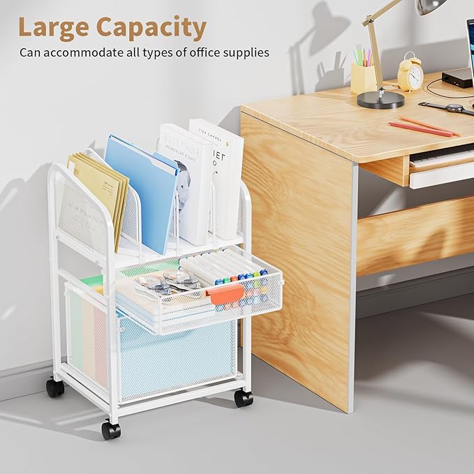 Marbrasse Rolling File Cart - Image 3