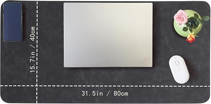 Huicon Faux Leather Desk Mat, 31.5"x15.7" Non-Slip PU Leather Desk Pad - Image 3