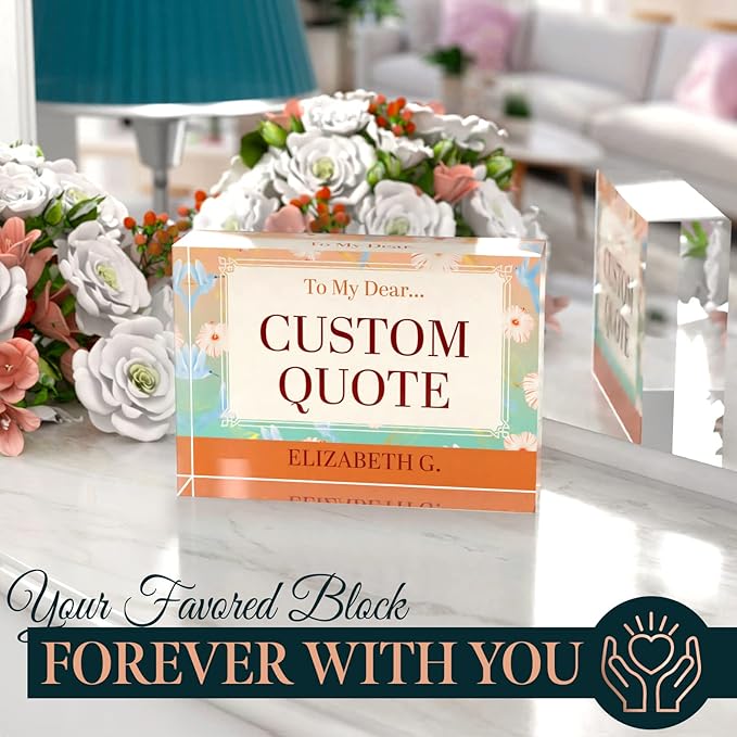 Personalized Gifts, Custom Quote Block Letter Board, Crystal-Clear Acrylic - Image 6