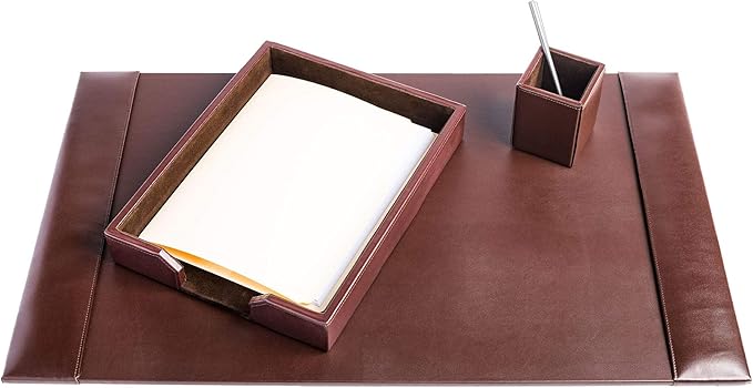Dacasso Bonded Set Luxury Leather Desk Pad & Desk Organization Essentials - Image 6
