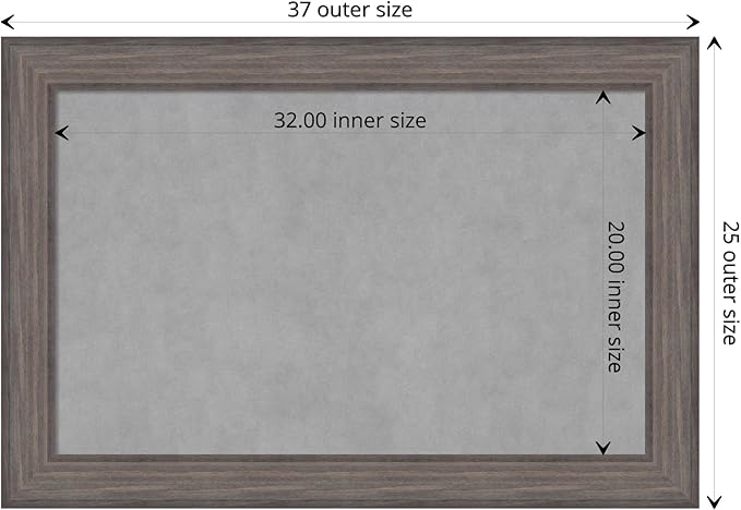 Amanti Art Grey Framed Magnetic Board 25x37 Large Vision Board - Image 4