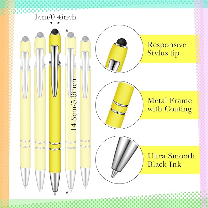 Zonon 38 Pieces Rubberized Ballpoint Pen - Image 3