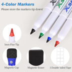 POPRUN Dry Erase Board Magnetic Weekly Calendar Whiteboard - Image 5
