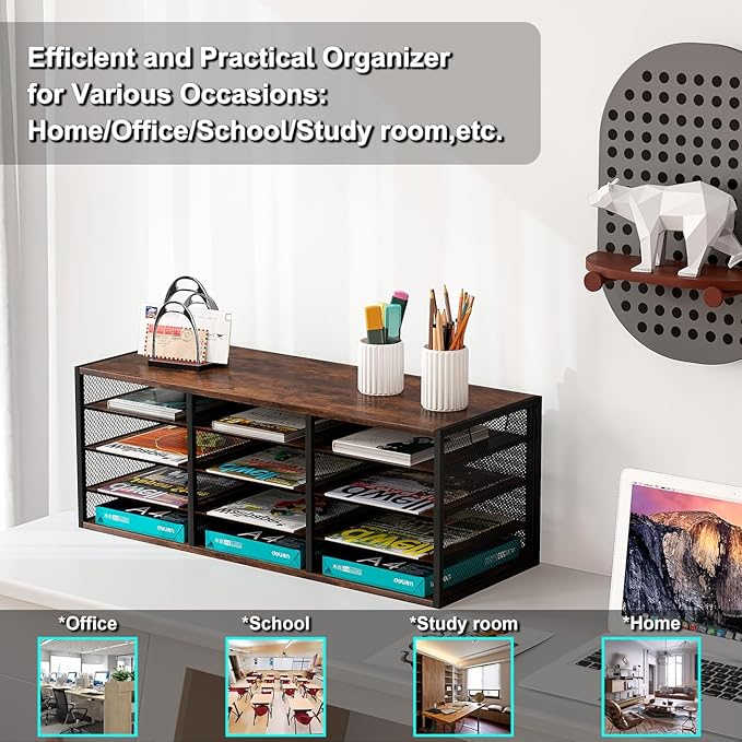 PAG-Mass Mail Sorter Adjustable Holder, Countertop Literature Organizer - Image 6