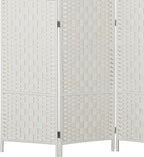 HOMCOM Room Divider, 3 Panel Folding Privacy Screen, 6FT Tall Portable Wicker - Image 9