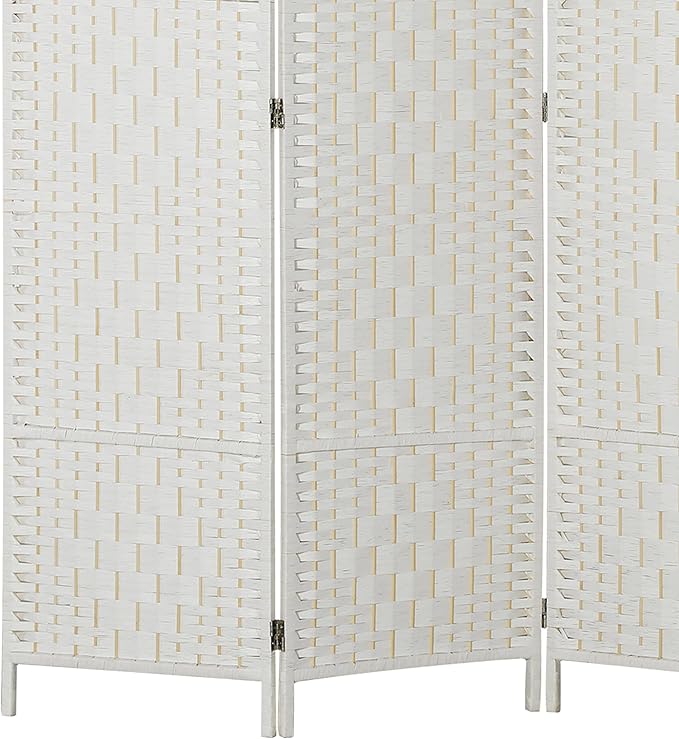 HOMCOM Room Divider, 3 Panel Folding Privacy Screen, 6FT Tall Portable Wicker - Image 9