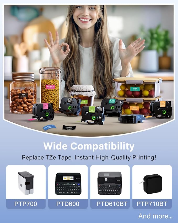 24mm TZ Tape Replacement for TZe Tape 24 mm 0.94 P-Touch TZe Ribbon Laminated - Image 2