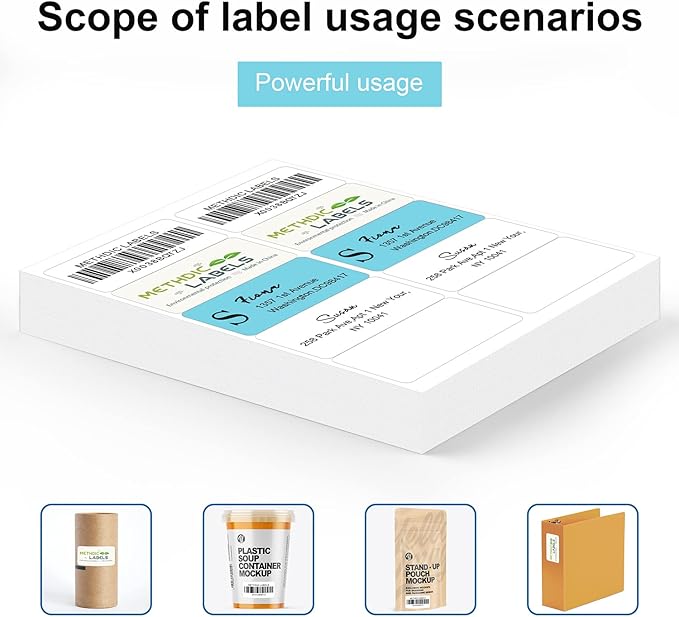 Methdic Shipping Labels 2"×4" 1000 Labels Sticker Paper - Image 4