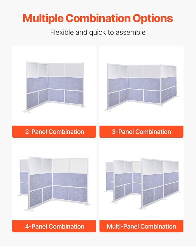 VEVOR Office Divider Privacy Partition, PET Workstation Cubicle Partition - Image 4