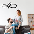 Personalized Valentine's Day Gift, Infinity Heart Wall Decor, Personalized - Image 3