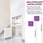 Modern Olive ADA Floor 5 Sign - Image 4