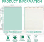 Maitys 6 Pcs Legal Pad Steno Spiral Notebook 8.5" x 11" Top Bound Spiral Pads - Image 2