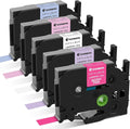 5-Pack Compatible Brother P Touch Label Tape TZe 12mm 0.47 Laminated TZ Tape by COLORWING