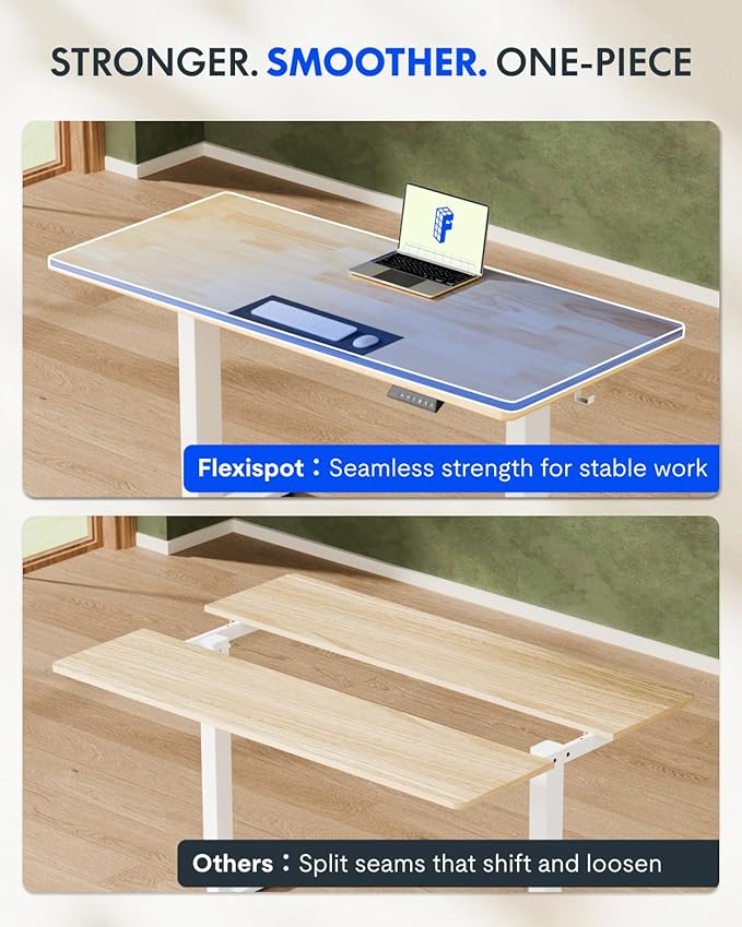 FLEXISPOT EN1 One-Piece Solid Wooden Standing Desk 55 x 24 Inches Height - Image 7