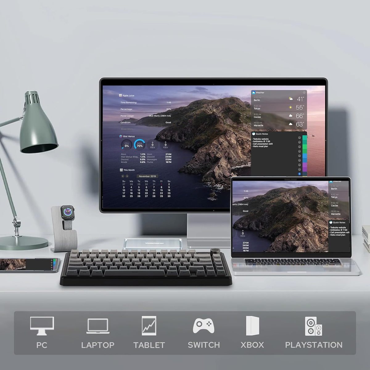 EPOMAKER X Aula F75 MAX Wireless Mechanical Keyboard with TFT Screen and Knob...