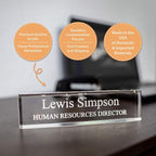 SignsByLITA Personalized Acrylic Desk Name Plate 2" x 10" - Image 5