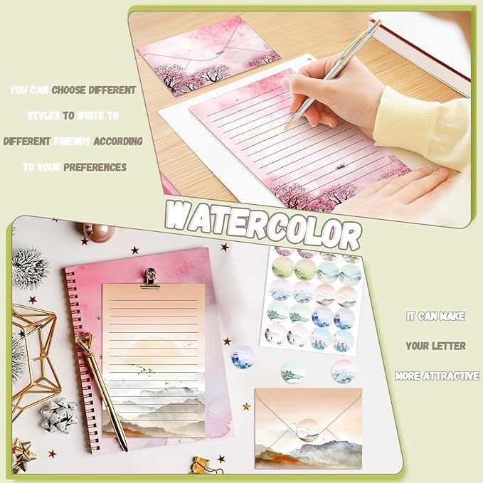 TaoBary 160 Pcs Stationery Paper Set 50 Double Sided Stationery Papers - Image 6