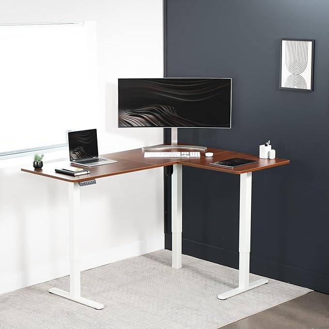 VIVO Electric Corner 63 x 47 inch L-Shaped Standing Desk, Memory Height - Image 8