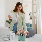 SKYDUE 360 Degree Rotating Desk Organizer, Dual-Purpose Pencil Pen Holder - Image 7