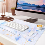 MOSISO Desk Pad Mat Keyboard Mouse Pad Set, Large Gaming Mouse Pad&Keyboard - Image 7
