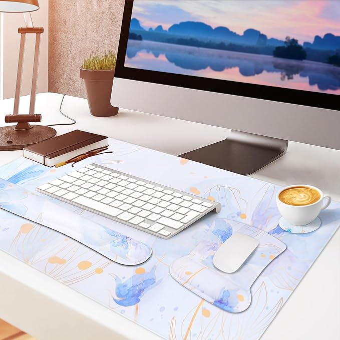 MOSISO Desk Pad Mat Keyboard Mouse Pad Set, Large Gaming Mouse Pad&Keyboard - Image 7