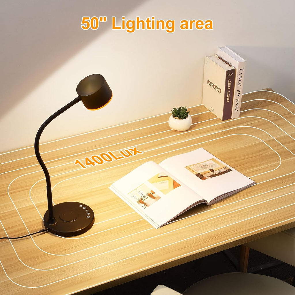 lifmira desk lamp with 2 usb charging ports, package contents
