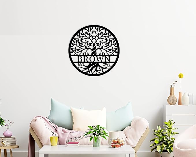 Personalized Tree of Life Metal Wall Sign, Custom Tree of Life Wall Art - Image 6