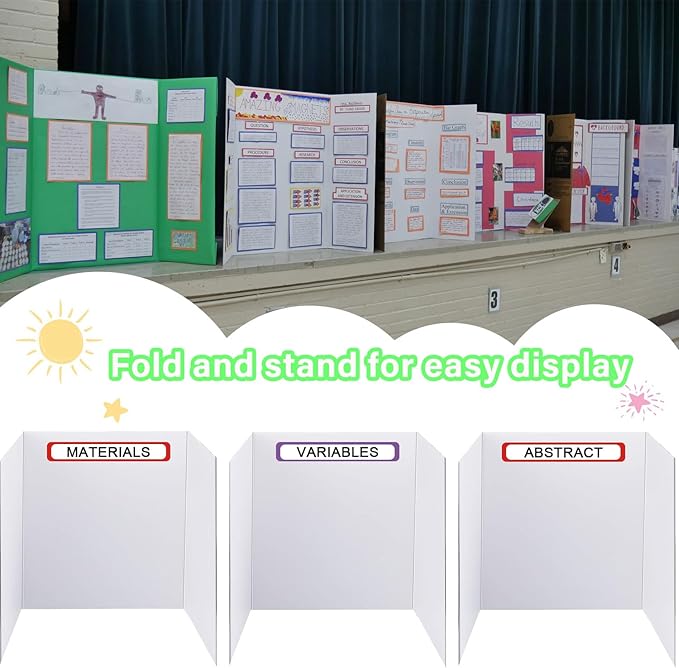 Trifold Display Boards with Colorful Self-Adhesive Sheets – 24 x 16 Inch - Image 3