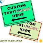 Custom Directional Arrow Sign Large, Personalized Metal Address Plaque - Image 4