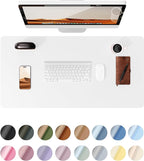 YSAGi Leather Desk Protector, Office Mat, Large Mouse Mat, Non-Slip PU Leather by YSAGi